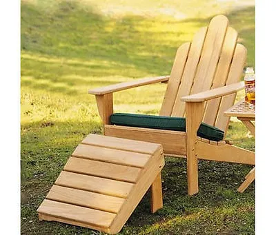 $436.84 • Buy Grade-A Teak Wood Adirondack Chair W/ Footrest Stool Ottoman Outdoor Garden New