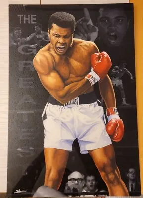 Muhammad Ali Knockout Boxing Painting Print On Metal Poster Canvas Artist Signed • $150