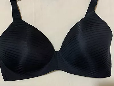 M&S BODY SHAPE DEFINE NON WIRED  NATURAL UPLIFT FULL CUP Bra In BLACK Size 36D • £12.99