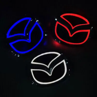 White/Blue Red 5D Front Grill LED Light Emblem Illuminated Logo Badge For Mazda • $26.99