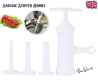 Food Grade Quality Manual Sausage Maker Meat Stuffer Filler Hand Operated Salami • £7.61