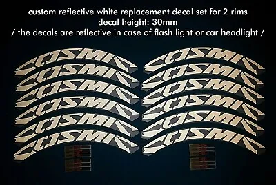 Cosmic Ultimate Reflective White Replacement Rim Decal Set For 2 Rims • $47