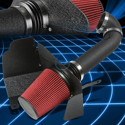 Aluminum 3.5  Black Cold Air Intake+Heat Shield For 2007-2008 Silverado Sierra • $77.88