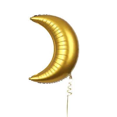 Halloween Crescent Half Moon Foil Balloon Helium 26  Wizard Party Decoration • £6.29