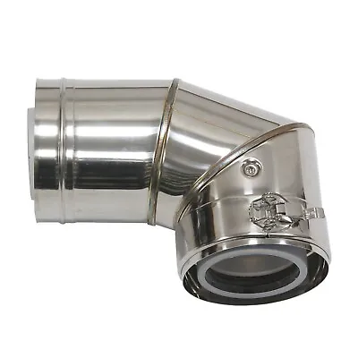 Vaillant Stainless Steel 125mm Facade Flue 87Deg Bend 20042756 • £64.99