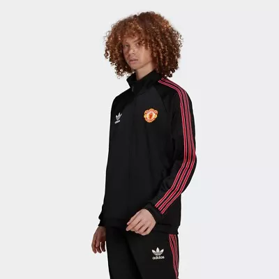 NWT Adidas Originals Men's Manchester United Track Jacket HP0454 Black • $67.50