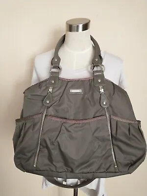 Storksak Nylon Diaper Baby Bag With Detachable Purse Shoulder Strap Taupe Brown • $24.99