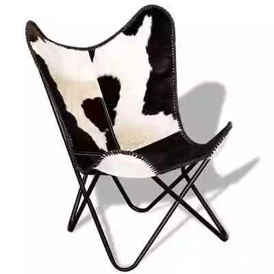   Chair Black And White Real Cowhide H5V6 • £114.46