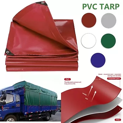 16x20FT 20Mil Heavy PVC Tarp Cover Double-sided Waterproof Thickened Tarpaulin • $9.99