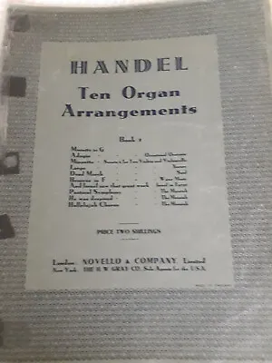 Handel Ten Organ Arrangements Book 2 Novello Edition • £7.50