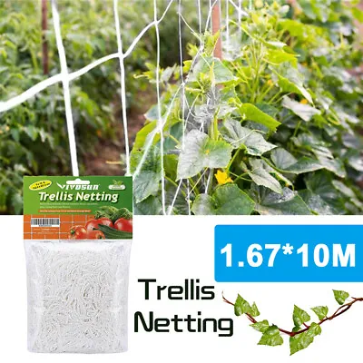 £8.89 • Buy 10M Plant Support Mesh Garden Net Vegetable Fruit Climbing Netting Pea Trellis