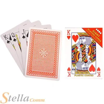 £4.99 • Buy Big Giant Large Plastic Coated Playing Cards Magic Higher Lower