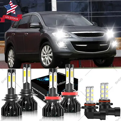 For Mazda CX-9 2007-2012 6x LED Headlight Hi/Lo +Fog Light Bulbs Combo Kit 6000K • $28.67