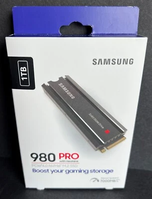 £79.99 • Buy Samsung 980 PRO With Heatsink 1TB PCIe 4.0 X4 M.2 SSD, Compatible With PS5 & PC