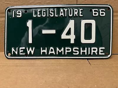 NOS 1966 New Hampshire License Plate Cadillac Lincoln Mercedes Dodge Chevy AMC • $40