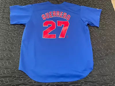 Vtg Majestic Montreal Expos VLADIMIR GUERRERO #27 Jersey Mens 2XL XXL Blue • $52.27