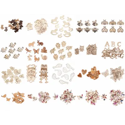 Trimits Stick On Wooden Embellishment Hearts Butterfly  Scrapbooking Card Making • £3.60