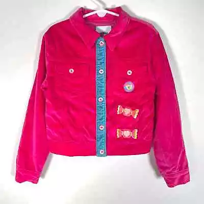 Moschino Bambino Kids Girl's Jacket 7A Button Front Lined Fuschia Pink Candy • $44.99