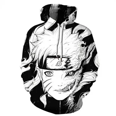 Mens Naruto Hoodie Costume Anime Clothes Sweatshirts Tops Long Sleeve Outwear! • £17.75