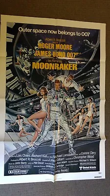 Moonraker Movie Poster 1979 Roger Moore James Bond 007 27x41  One Sheet  • $250