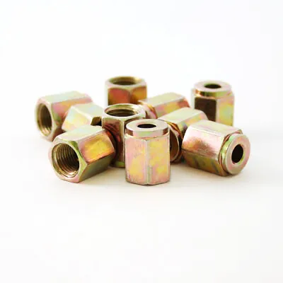 10 X Steel Female Brake Pipe Tube Tubing Nut For 3/16 Pipe 10mm X 1mm Thread • £3.58