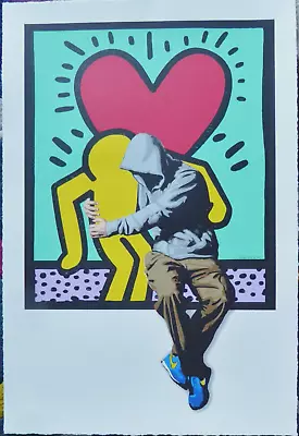 Hijack Art BFF 2023 Hand Signed Mr. Brainwash' Son Love Graffiti Screenprint COA • $1329