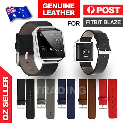 $5.85 • Buy Genuine Replacement Leather Band Wrist Strap Watchband For Fitbit Blaze Watch AU