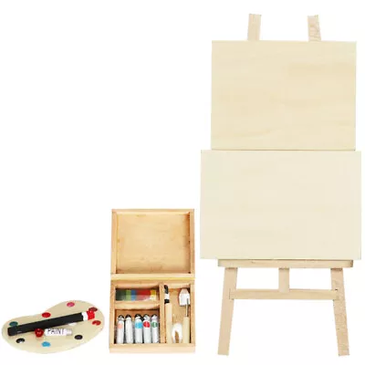  Painting Canvas Dollhouse Painter Mini Ornament Miniature Easel • $9.48