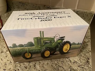 Ertl John Deere Two Cylinder Expo Model A Hi-Crop Tractor-50th Anniversary-New • $64