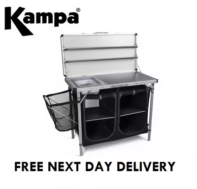 Kampa Dometic Chieftain Portable Camping Field Kitchen Stand And Sink Cupboard • £168.99