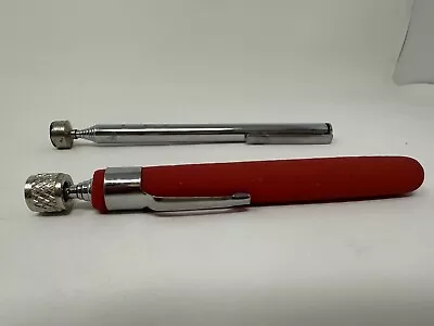 2 X Telescoping Magnetic Pick Up Tool Extendable Telescopic Magnet Stick Red Sil • $14.99