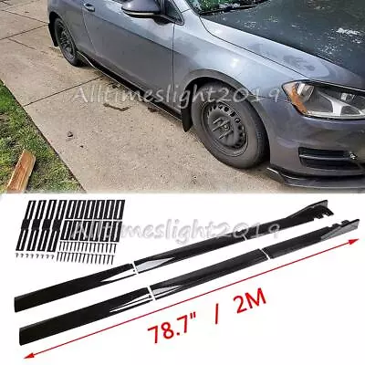 For VW Golf Jetta MK5 MK6 MK7 Side Skirt Extension Body Kit Splitter Spoiler Lip • $53.95