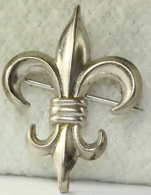 Vintage Carl Art Sterling Silver Fleur De Lis Watch Pin Chatelaine • $75