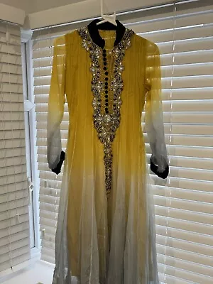 Women Long Dress Style Kameez With Churidaar Suit Original Pakistani Stitched • £15