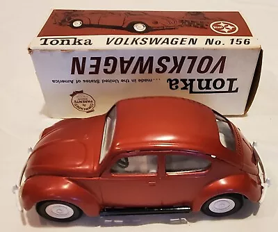 $400.69 • Buy Vintage Tonka Pressed Steel Red VW Volkswagen Beetle Bug Toy Car #156