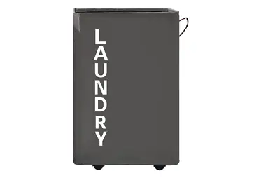 Commercial Laundry Hamper Clothes Basket Canvas Wheels Cart Storage Industrial • $35.59