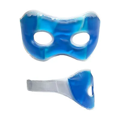 Blue Soothing Eye Mask Relaxing Gel Headache Relief Cold Cooling Gel Hot Warm • £2.69