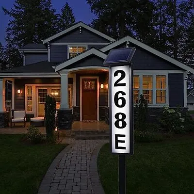 	Solar Address Sign Lighted House Numbers For Outside Address Plaques For House	 • £27.48