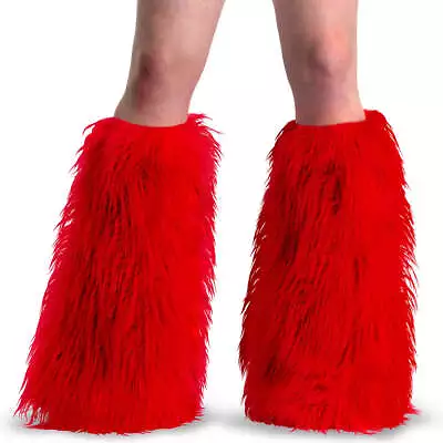 Demonia YETI-08 - Red Faux Fur Boot Sleeve • $41