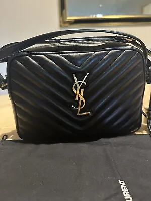 YSL Lou Camera Bag Quilted Black Leather Gold Bronze Hardware RRP $2550 • $1150