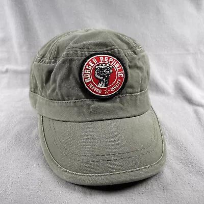 Burger Republic Hat Mens Adjustable Green Cadet Army Cap Strap Back Logo Patch • $10.12