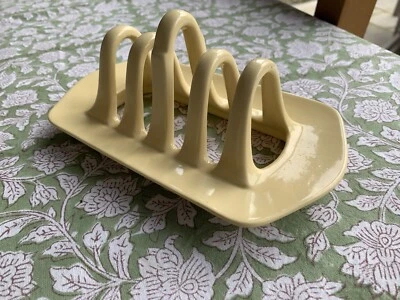 £77 • Buy Vintage Rare Woods Ware JASMINE Yellow Toast Rack