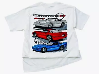 Men's C4 Corvette T-shirt White Exciting As Ever 3 C4 Vette S-xl24.99+2x3x New • $28.99