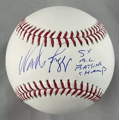 WADE BOGGS “5x AL BATTING CHAMP” SIGNED AUTOGRAPHED MLB BASEBALL BAS WITNESS COA • $79.95