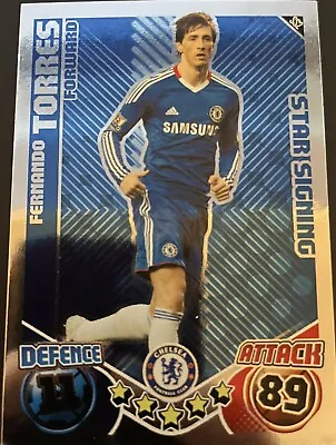TORRES Star Signing Match Attax 2010/2011 Premier League 10/11 CHELSEA #SS2 • £1.99