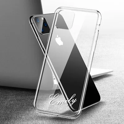$5.99 • Buy Personalised Name Clear Case Cover For IPhone 14 13 12 11 8 SE Max XR Pro Plus