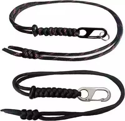 2xKey Ring Lanyard Round Buckle Paracord Keychain Parachute Cord Military Grade • $8.99