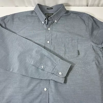 Eddie Bauer Shirt Men’s Tall Large Classic Fit Cotton Button Down Blue Preowned • $14.87