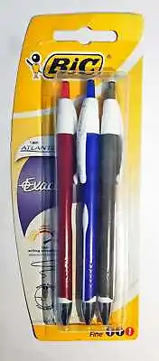 £5.99 • Buy BIC Atlantis Exact 0.7mm Ballpoint Pens Assorted Colours 3 Pack