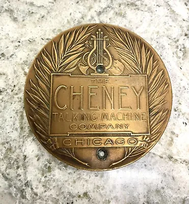 Cheney Talking Machine Company Metal Emblem Medallion 1910-1920’s • $24.97